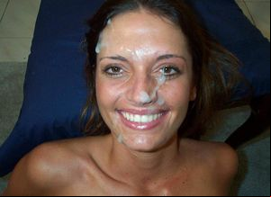 Cum on her face